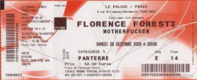 Scan place de th��tre : Florence Foresti l Le Palace (Paris 9e)